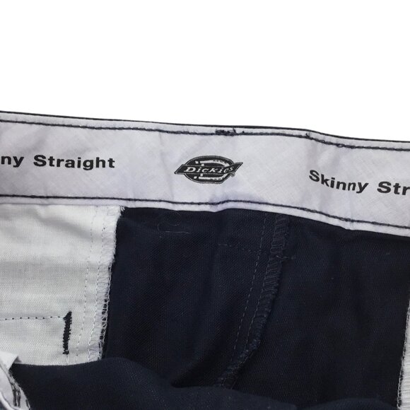 Dickies Pants NWT Boys Flex Skinny Fit Blue Straight Utility Double Knee Twill - Picture 6 of 7
